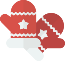 christmas gloves illustration in minimal style png