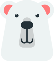 white bear illustration in minimal style png