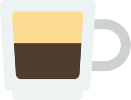 ilustración de taza de café caliente en estilo minimalista png