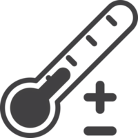 thermometer illustratie in minimaal stijl png