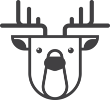 reindeer illustration in minimal style png