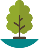 trees and ground illustration in minimal style png