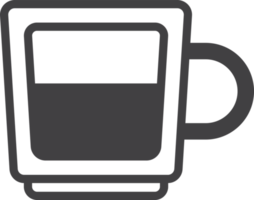 hot coffee mug illustration in minimal style png