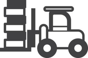 illustration de chariot élévateur dans un style minimal png