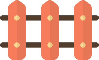 ilustração de cerca de madeira em estilo minimalista png