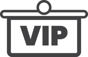 VIP card illustration in minimal style png