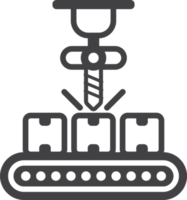 conveyor machinery illustration in minimal style png
