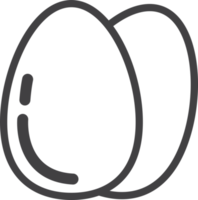 ilustração de ovos de galinha ou pato em estilo minimalista png