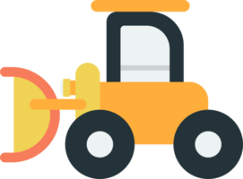 ilustración de bulldozer en estilo minimalista png