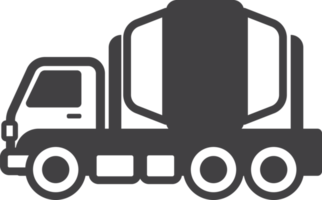 ilustração de caminhão de cimento em estilo minimalista png