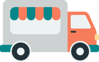 illustration de camion de nourriture dans un style minimal png