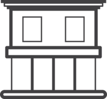 ilustración de construcción de casas de dos pisos en estilo minimalista png