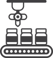 conveyor machinery illustration in minimal style png