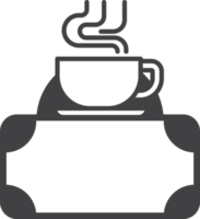 coffee shop sign illustration in minimal style png