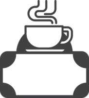 caffè negozio cartello illustrazione nel minimo stile png