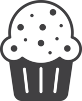 ilustração de cupcakes em estilo minimalista png