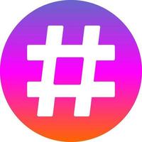 Hashtag Vector Icon Design