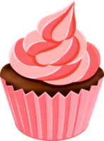 Strawberry cupcake with cream