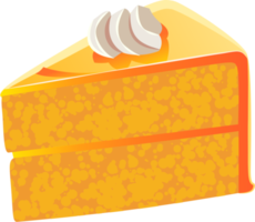 Orange cake with cream png