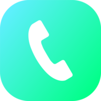 Phone call icon in flat design style. Telephone signs illustration. png