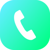 Telefono chiamata icona nel piatto design stile. telefono segni illustrazione. png