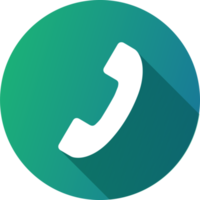 Phone call icon in flat design style. Telephone signs illustration. png