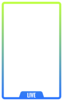 Portrait frame for live streaming video or editing video. Vertical frame for live streaming on social media. png