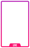 Portrait frame for live streaming video or editing video. Vertical frame for live streaming on social media. png