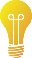 icono de lámpara de idea en color degradado. símbolo de icono de bombilla de estilo sólido. png