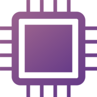 Chips icon in gradient colors. Circuit chip signs illustration. png