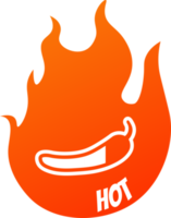 iconos de chile de nivel picante con llama. ilustración de signos de niveles calientes. png