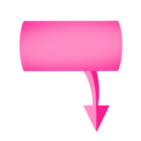 étiquette bannière rose png