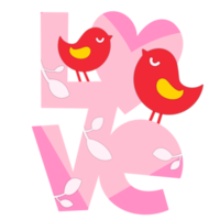 pássaro do amor no dia dos namorados png