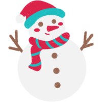 Hand-drawn Christmas Snowman png