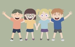 Best Friend Flat Illustration vector