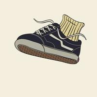 Famous Shoes for Skateboard vector