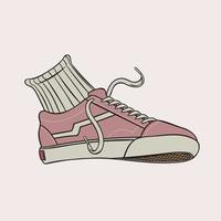 Famous Shoes for Skateboard vector