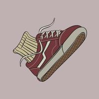 Famous Shoes for Skateboard vector