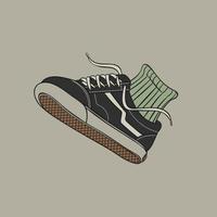 Famous Shoes for Skateboard vector