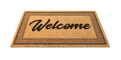 Welcome Mat Isolated On A White Background photo