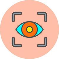 icono de vector de escáner ocular