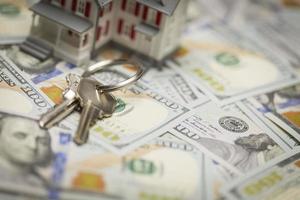 House and Keys on Newly Designed One Hundred Dollar Bills photo