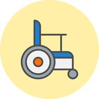 Wheel Chair Vector Icon Design