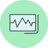 Ecg Reading  Vector Icon Design