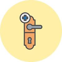 Door Handle Vector Icon Design