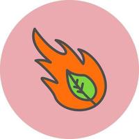 Forest fire Vector Icon Design