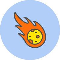 diseño de icono de vector de meteorito