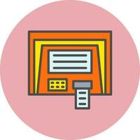 Atm Machine Vector  Icon