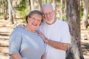 Happy Senior Couple Portrait Outdoors photo