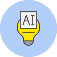 icono de vector de inteligencia artificial